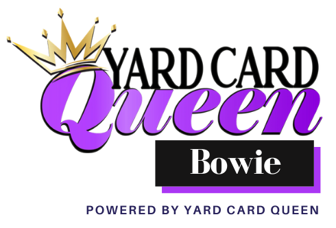 Official Logo For Yard Card Queen Bowie a yard sign company based in Bowie, MD and Prince George's County